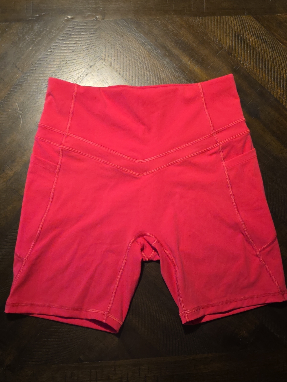 High-Rise Women's Bike Shorts — Vibrant Pink